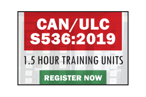 CAN/ULC S536:2019 - 1.5 hour training units - Register now
